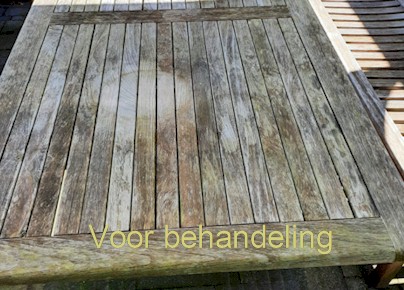 Teak Tuinset vóór behandeling