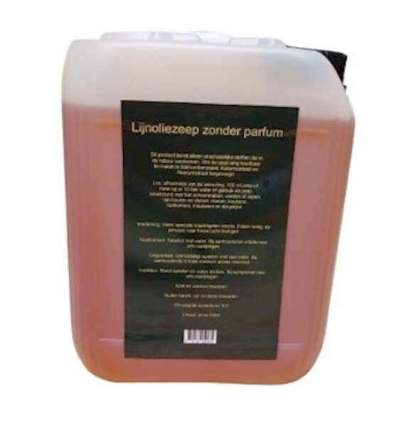 Lijnoliezeep 5 liter achterzijde